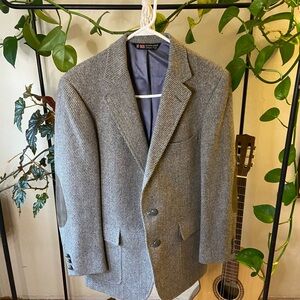 Austin Reed Vintage Tweed Blazer with Suede Elbow Patches